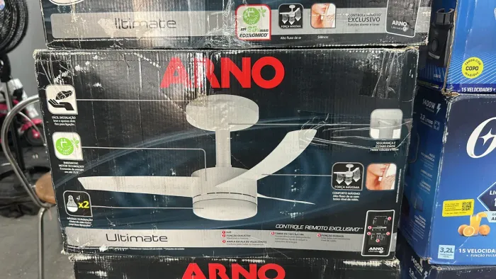 Ventilador de Teto Arno Ultimate com Controle Remoto, Luz e Timer - Branco (NOVO)