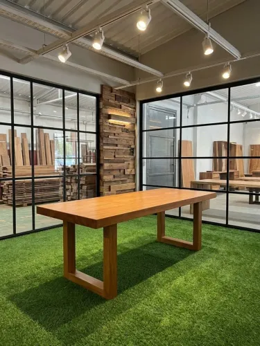 Conjunto De Mesa Em Madeira Maciça Jatobá de 2.0 metros