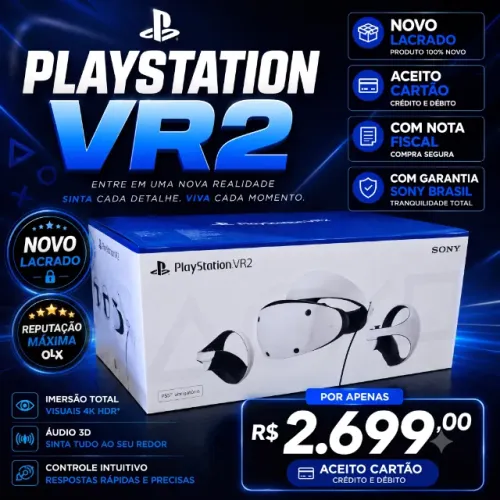 [LACRADO] Óculos Playstation VR2 para PS5 + NF e Garantia (Até 3x sem juros)