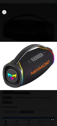 Caixa de som nexmidio