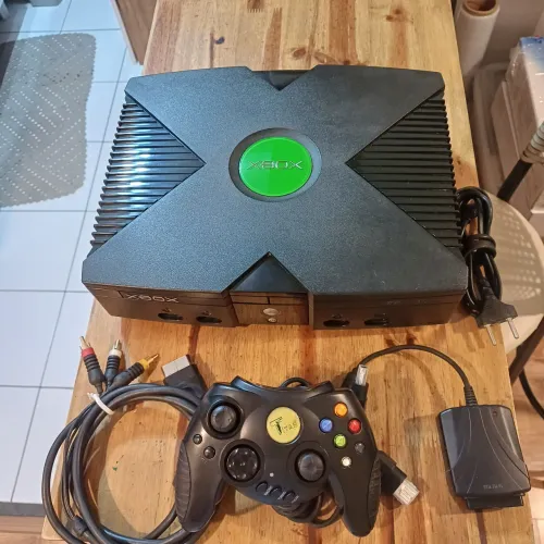 Xbox Clássico +Controle Turbo cabo av original