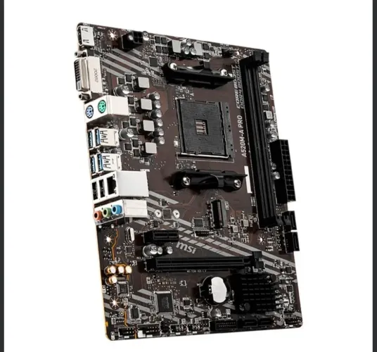 Placa-Mãe MSI A520M-A PRO, AMD AM4, mATX, DDR4, Preto - A520M-A PRO