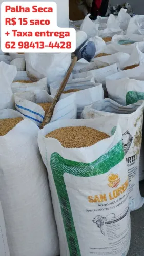 Saco de Palha Seca de Arroz