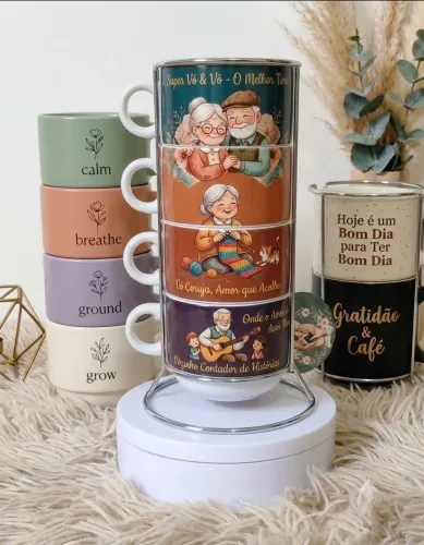 Kit 2 e 4 Xícaras personalizadas