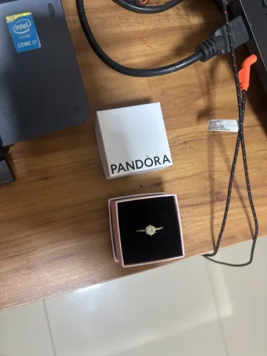 Anel Pandora original banhado a ouro - numero 18