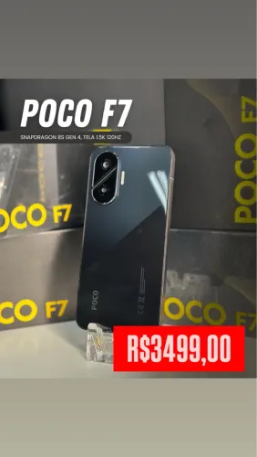 Celular Xiaomi Poco F7 5G 512/12-Preto Prata Lacrado Garantia 