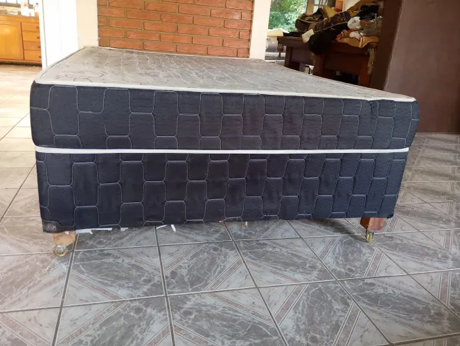 Cama Casal + Colchão de Molas 19cm #ENTREGAMOS