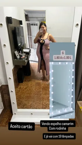 Espelho camarim com 19 lâmpadas