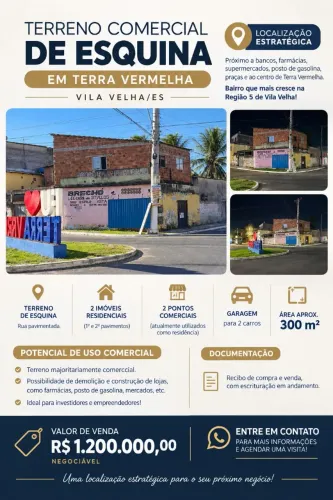 OPORTUNIDADE DE INVESTIMENTO EM TERRA VERMELHA - VILA VELHA/ES!