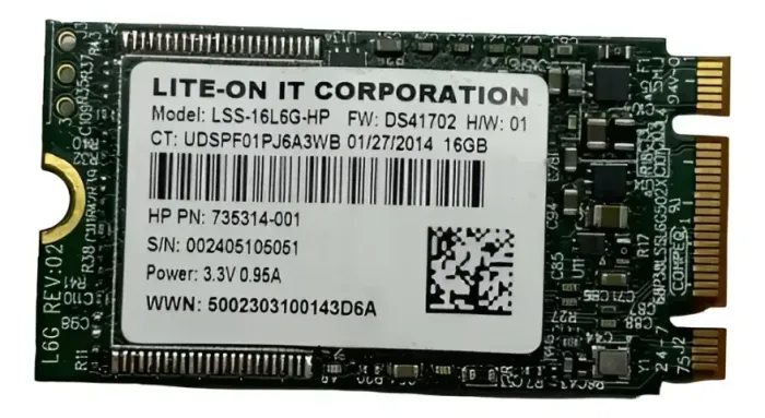 Ssd 16 Gb Liteon Lss-16l6g-hp M.2 Sata Hp Chomebook