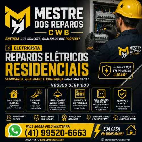 Eletricista Profissional em Curitiba-Atendimento Rápido 