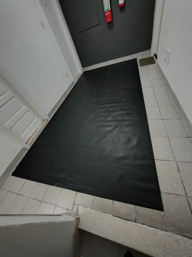 Piso emborrachado preto 4m x 2m