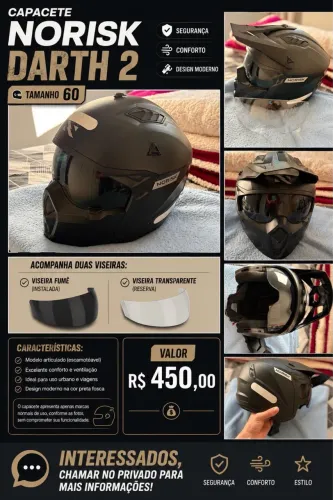 Capacete Norisk Darth 2 - Tamanho 60