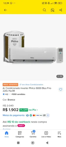 Ar condicionado Philco