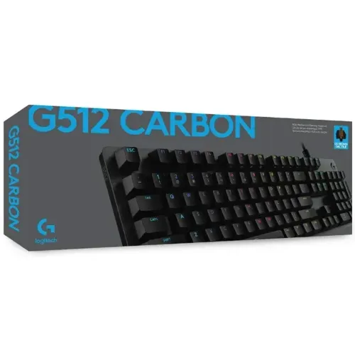 Teclado Gamer Logitech G512 Carbon, Switch Brown