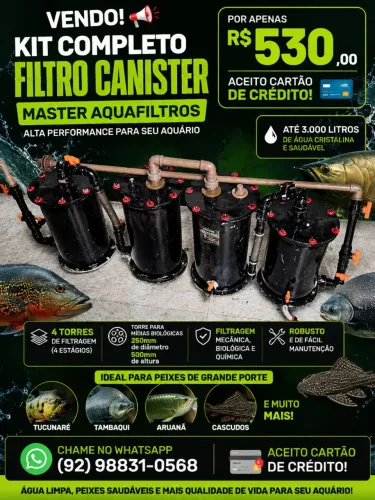 Filtro canister para aquário 