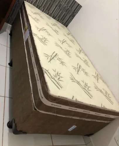 Cama box d33 solteiro base e colchao promoção
