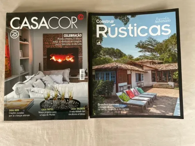 Coleção especial Casa Cor + Construir Rústicas - decoração e arquitetura (2 revistas)