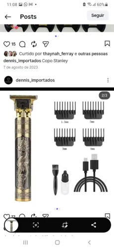 Máquina de corte e depilação
