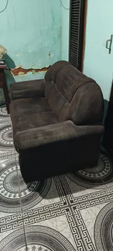2 sofá casal e solteiro, SoftFlex, Marrom, em boas condições