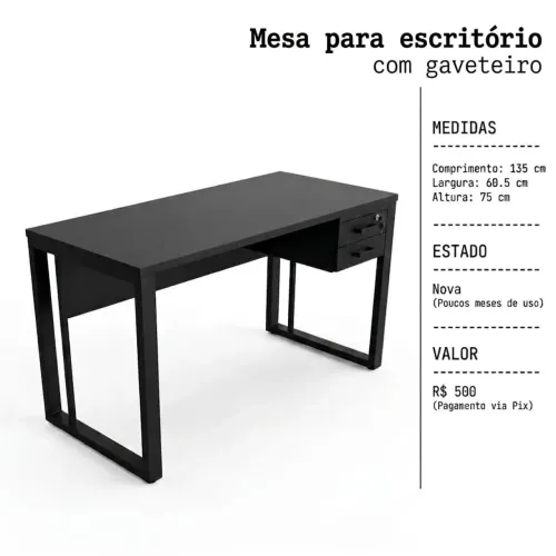MESA PARA ESCRITÓRIO/CONSULTORIO