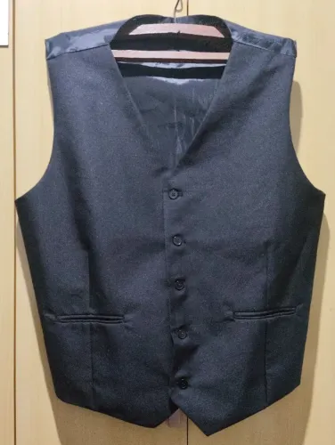 Colete social masculino preto
