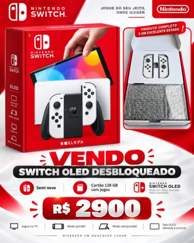 Vendo Switch Oled Desbloqueado