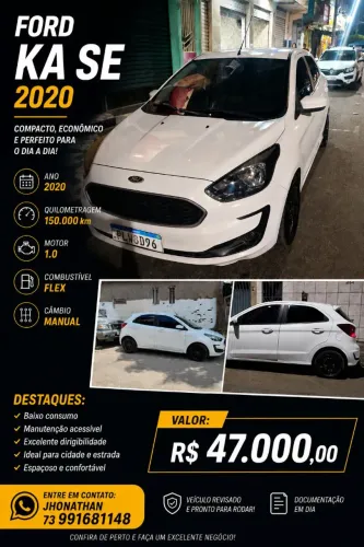 Ford KA 1.0 Se/se Plus Tivct Flex 5P 2020