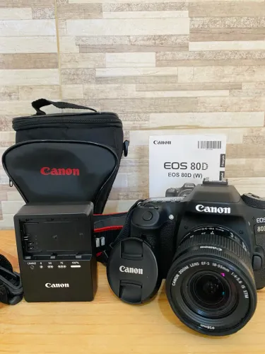Canon EOS Kit 80D + lente 18-55mm IS STM DSLR 