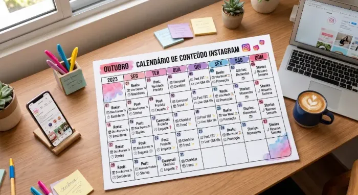 Criacao de Calendário Editorial para Midias Sociais