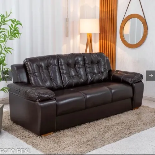 Sofá 3 Lugares 240 Korino Café 2,03m - Rondomóveis