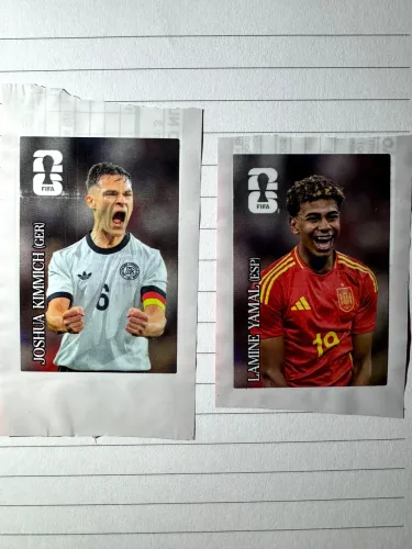 Figurinha Copa do Mundo 2026 Álbum Panini - Lamine Yamal e Joshua Kimmich