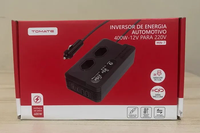 Carregador Veicular Starlink Mini Inversor De Energia Automotivo 400W - 12V PARA 220V 