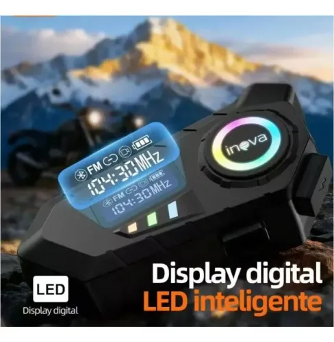 Fone Para Capacete Com Visor Digital Com Som De Alta Qualidade - Entrega das 9 até 22hrs