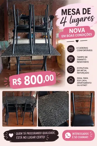 MESA DE 4 LUGARES