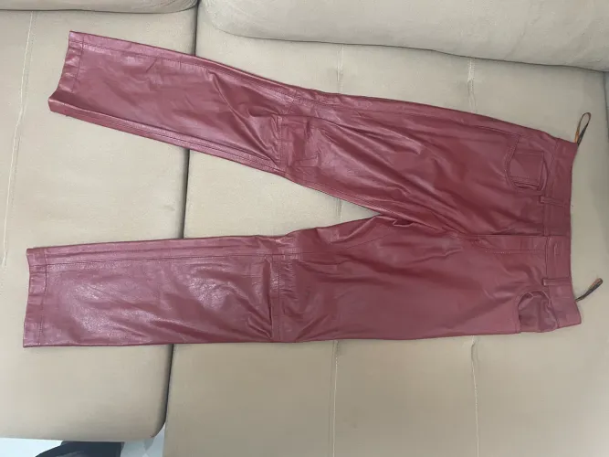 Calça de couro Animale Vinho 36
