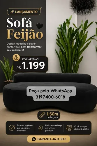Sofa luxo feijao 