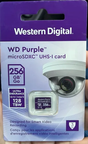 CARTAO DE MEMORIA SD WD PURPLE CLASS 10UHS-I 256GB - WDD256G1P0C