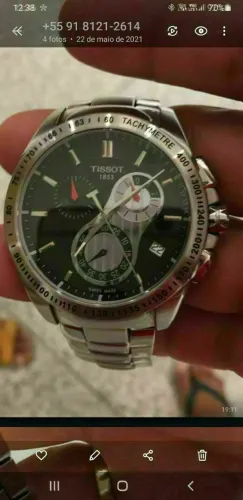relógio tissot edição especial cronografo 100 metros cristal de safira com caixa e