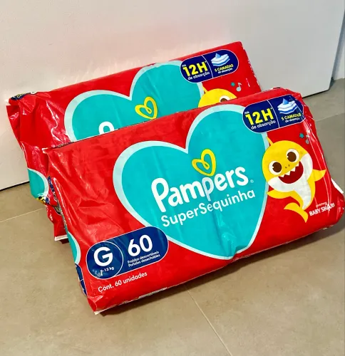 Fralda Pampers SuperSequinha G 60un.