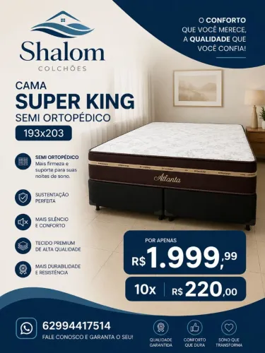 Cama Super king semi ortopédico