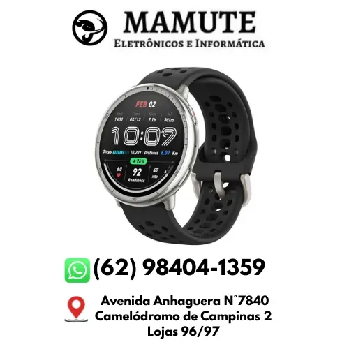 Relógio Smartwatch Amazfit Active 2 Alexa Tela Amoled 1.32 Gps 5atm Xiaomi