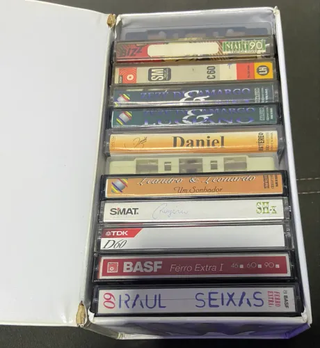 Fitas k7 de música tape deck e estojo case para decoração artesanatos