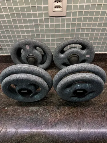 PAR HALTER DUMBBELL 18kg BARATO, NOVO!