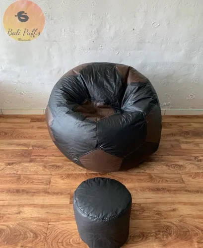 Puff Bola de Futebol + Descanso de Pé 