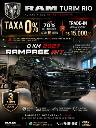 Ram Rampage R/T Hurric. 4 2.0 TB CD 4X4 Aut. 2026