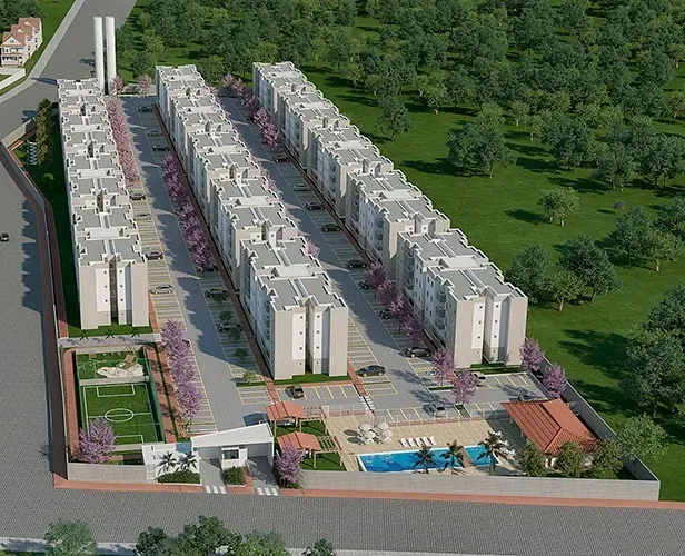 Apartamento em Igarassu de 2 Quartos de 43m² , Novo - Pronto - Vaga de garagem