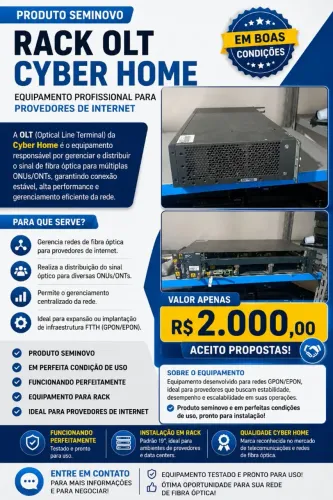 Rack OLT CyberHome Seminovo