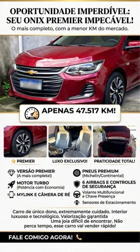 Chevrolet Onix Sedan Plus Premier 1.0 12V TB Flex Aut. 4P 2023