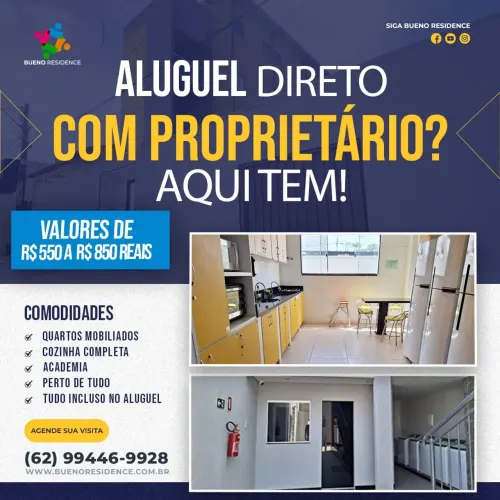 locação de quartos mobilhados individuais  para estudantes e trabalhadores - Goiânia - GO
